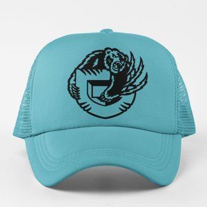 NEW Memphis Vancouver Grizzlies G Bear Logo Foam Trucker Mesh Snapback Hat TEAL